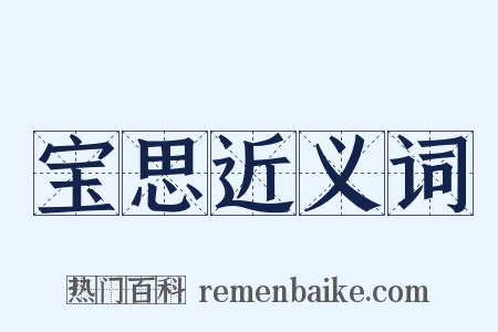 宝思近义词是什么意思的图片
